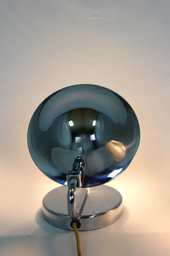 Image 1 of Bauhaus Style Chrome Bedside Table Lamps from Napako, Former Czechoslovakia, 1930s, Set of 2