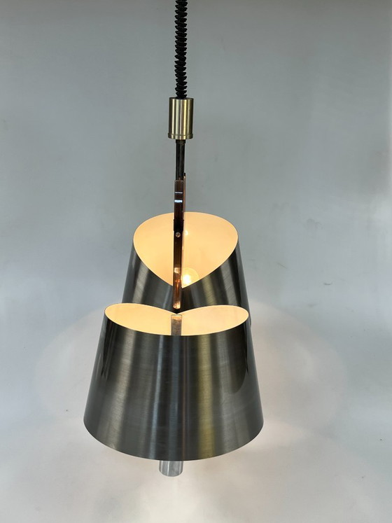 Image 1 of Vintage Maison Charles Hanglamp, Frankrijk 60's