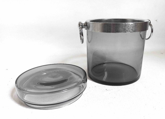 Secchiello per il ghiaccio, anni '70, diametro 22 cm – Accessori da tavola, Glass, Metal (photo 11 of 12)