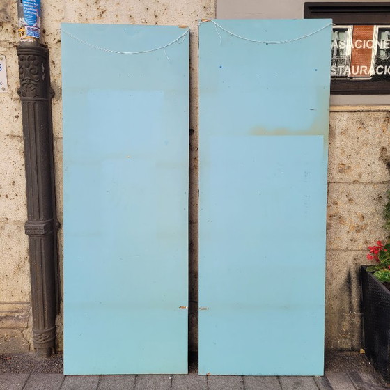 Image 1 of Coppia di pannelli dipinti “Magic”, Aldo Franceschini per Max Dif, anni ’70 – Francia