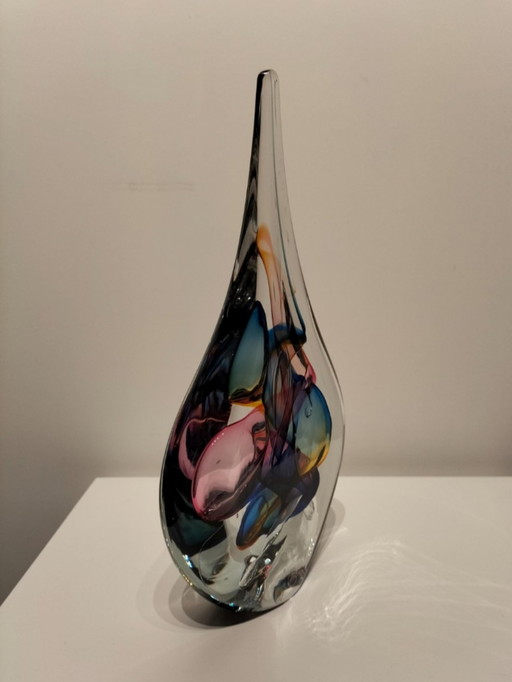 Crystal Glass Drop Multicolor H24cm