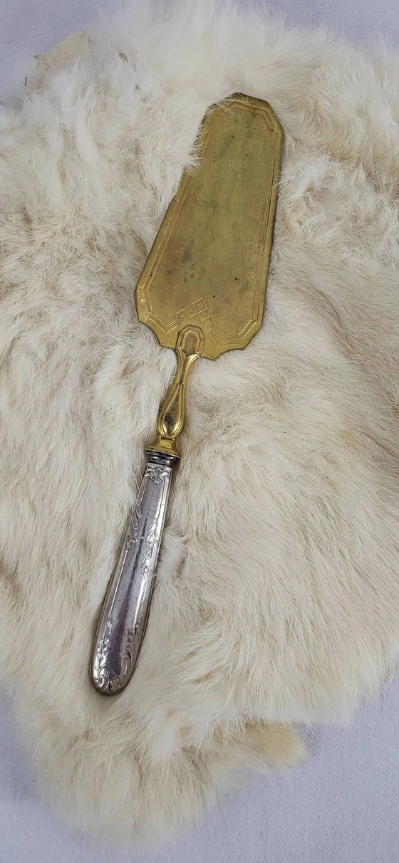 Silver pie server with Minerva hallmark / vermeil – Cutlery Sets (photo 3 of 9)