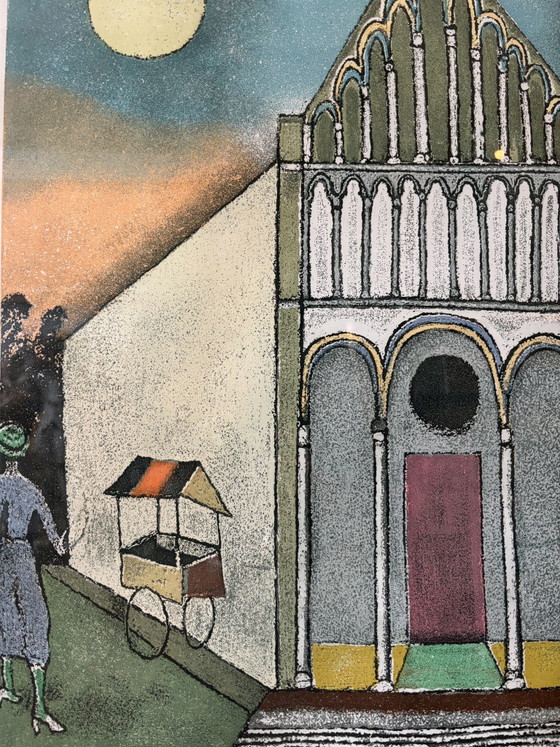 Litografía de Franco Gentilini, años 70, Pinturas y dibujos (foto 7 de 9)
