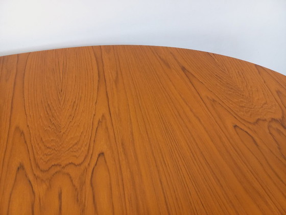 Image 1 of Vintage Baumann oval teak dining table from the 1960s/70s with extensions