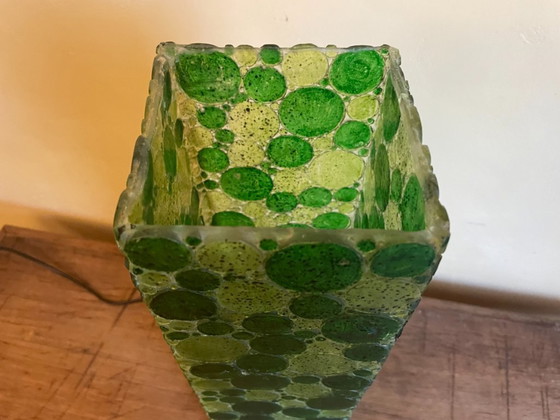 Image 1 of Leuke Lamp Tafellamp Schemerlamp groen Frans Memphis style