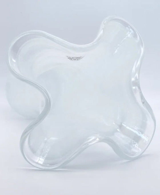 Image 1 of Jarrón de cristal artístico de Murano Verto, Italia: alto, elegante y soplado a mano