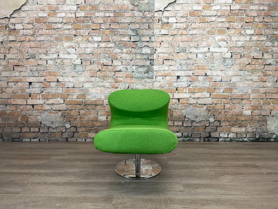 Softline Rio Pouf – Green | Busk+Hertzog – Armchairs, Textile, Chrome (photo 2 of 14)