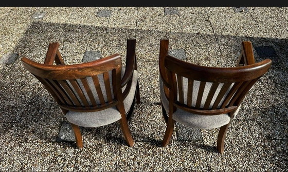 2 SEDIE BANNINK *TOOROP* STILE ART NOUVEAU – Sedie da pranzo, Legno (photo 2 of 6)