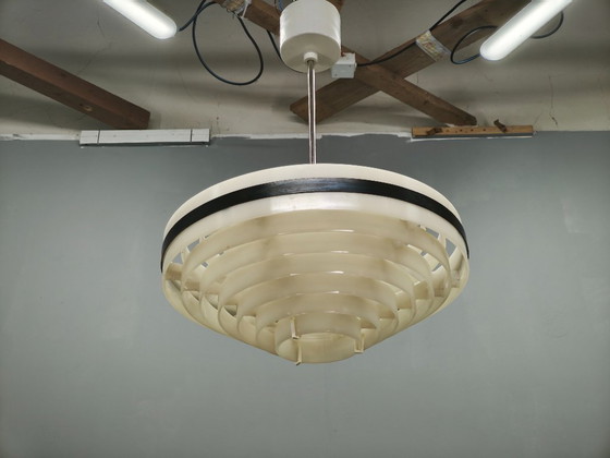 Image 1 of Pair of Czech Space Age UFO Pendant Lights, 1960s