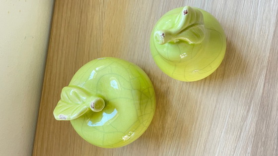 Image 1 of POMME POIRE Céramique Effet Craquelé