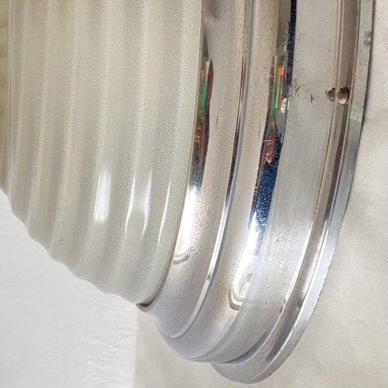 Image 1 of Wandleuchte Deckenleuchte Dickes Glas Verchromte Metallhalterung Esprit Holophane