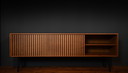 Mid Century Sideboard en bois massif fait à la main