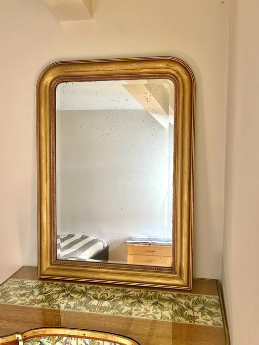 Magnifique miroir de comptoir vintage 108x78cm
