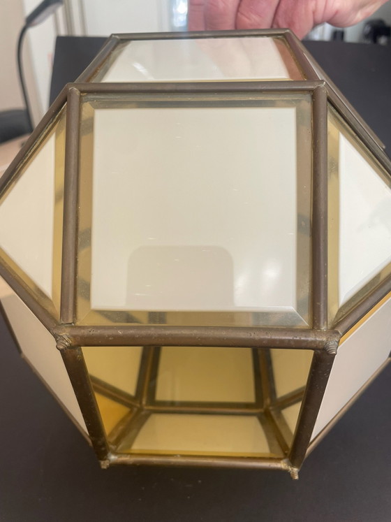 Amsterdam School Ceiling Light – Glass, Brass (photo 7 of 8)