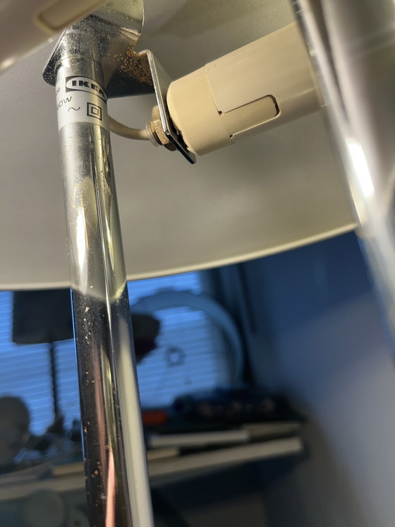 Image 1 of Lámpara de mesa Ikea BARAD Mushroom – Cromada – Años 70 – Inspirada en Robert Sonneman