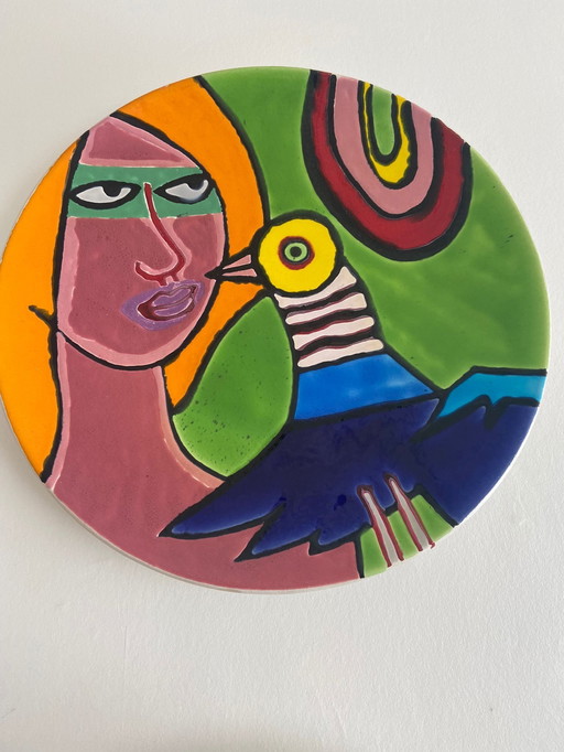 Corneille saucers signed (60cm)