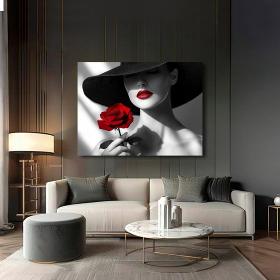 Image 1 of Alberto RICARDO - El silencio del Carmin - Artist canvas
