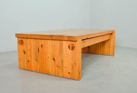 Image 1 of Yngve Ekstrom Mid-Century Scandinavian Design ‘Dymling’ Coffee Table in Solid Pinewood for Swedese. Sweden, 1970s.