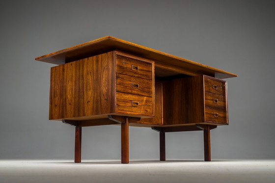 Image 1 of Mid Century Freistehender Schreibtisch, 1960er Jahre