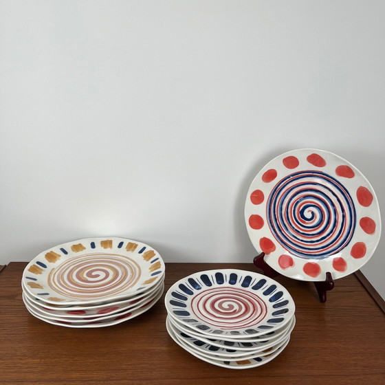 Image 1 of Set di 6 piatti da portata moderni H&amp;H, modello Boho, Italia