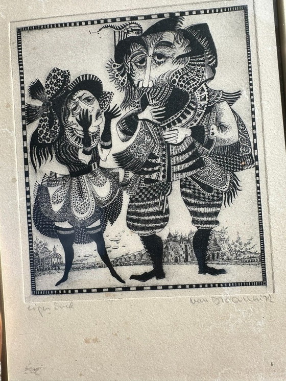 Image 1 of 1x Rare, Signed Etching by Hans van Draanen (1972) | Early Épreuve d'Artiste | Exclusive Graphic Art