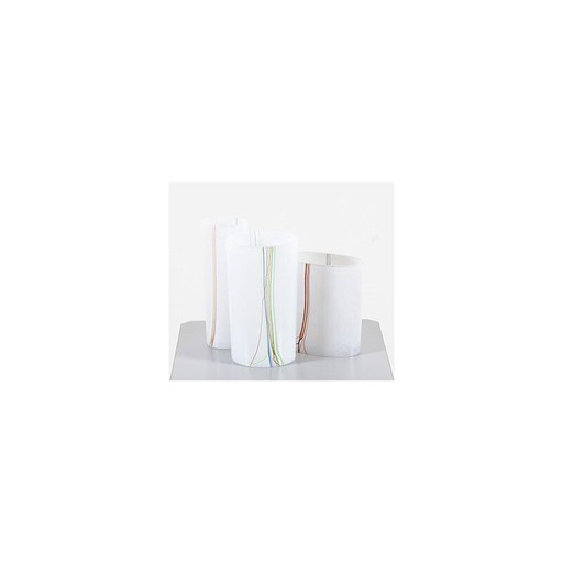 Bel ensemble de 3 vases en verre vintage de la série Rainbow, 1970