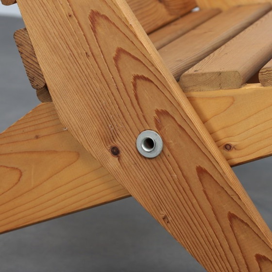 Image 1 of Folding Chair “Scissors” in Slatted Pinewood, 1970s