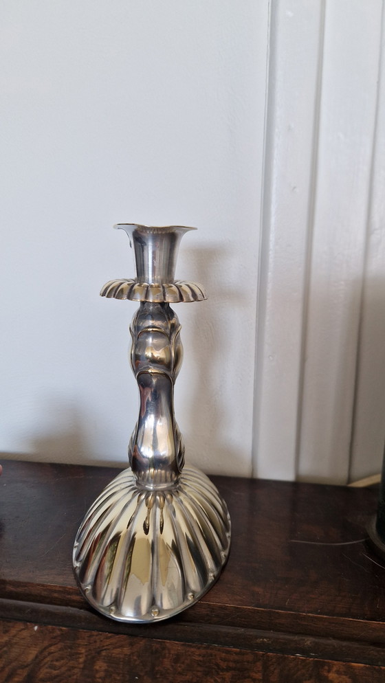 Image 1 of Klassischer Kerzenständer (Jugendstil?) Abgenutzt