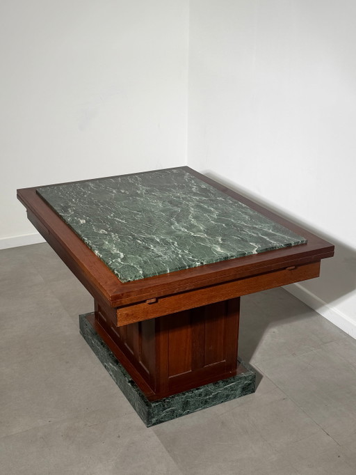 Art Deco Green Marble Dining Table – eettafels (photo 2 of 6)