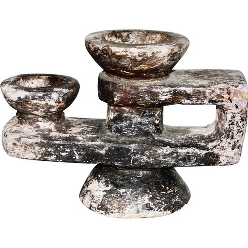 Vintage stone candlestick, 1960s