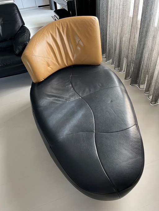 Leolux Kikko Chaise longue – chaises longue, Leather, Metal (photo 2 of 8)