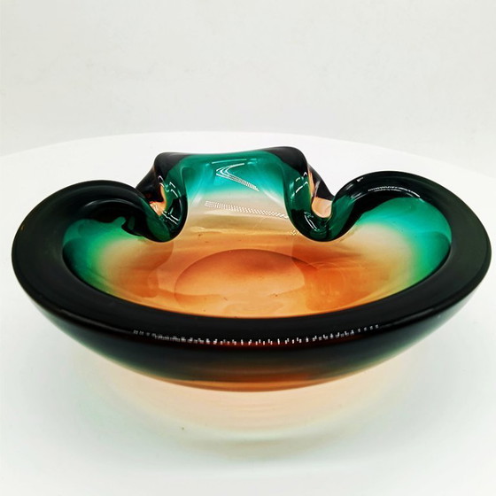 Image 1 of 1960s big ashtray or Catch-all in Murano Glass attributed to Flavio Poli for Seguso. Made in Italy.