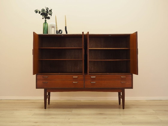 Image 1 of Teak highboard, Danish design, 1960s, made in Denmark
