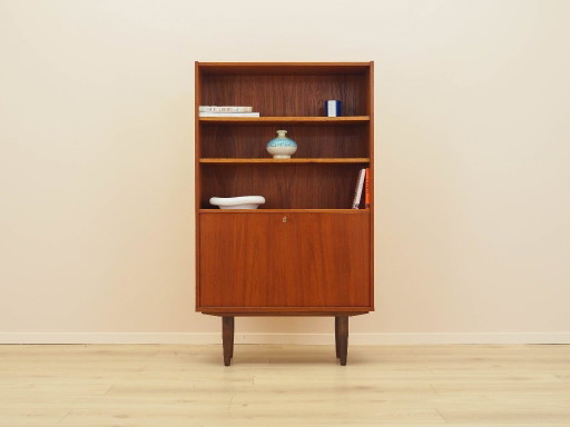 Teakhouten boekenkast, Deens design, jaren 70, gemaakt in Denemarken.
