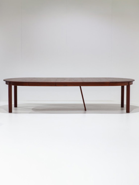 XL Børge Mogensen uitschuifbare eettafel teak Deens 1960s, Hout, Bruin, Mid Century Modern (foto 6 van 15)