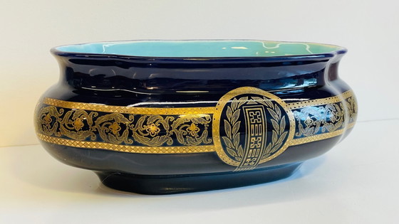 Image 1 of Fioriera in ceramica blu di Sarreguemines