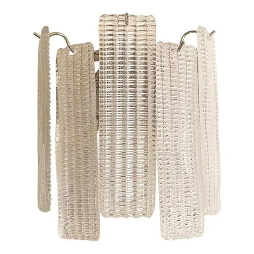 Simoeng „Listelli“ Wandleuchte aus Muranoglas mit Diamantstreifen