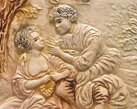 Image 1 of Quadro erotico vintage romantico - Decorazione romantica francese Shabby Chic Cottagecore - cornice e vetro