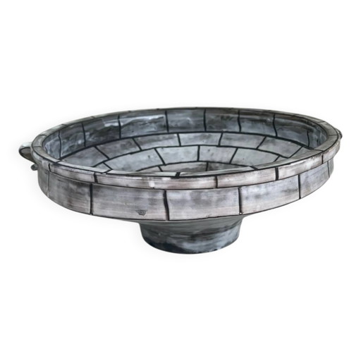 Tazza architettonica in ceramica smaltata fatta a mano