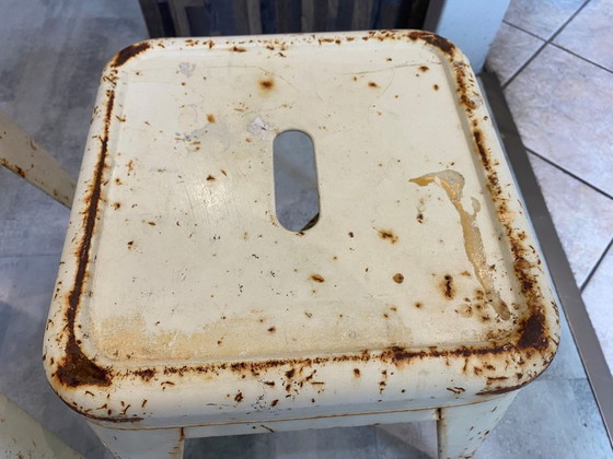 Image 1 of Autentica coppia di sgabelli in metallo tolix di Xavier Pauchard industrial vintage 1950