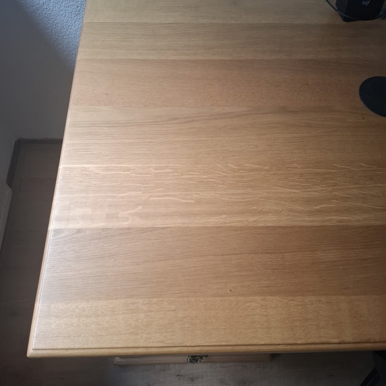 Scrivania in rovere chiaro massello con giglio – Scrivanie, Metal, Wood (photo 3 of 15)