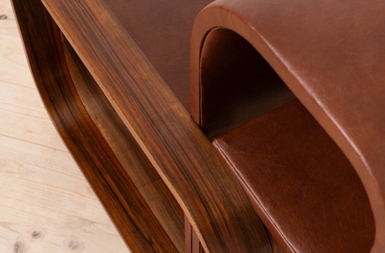 Pair of J. Bočan Brutalist Lounge Chairs for the Czechoslovak Embassy, Stockholm – Armchairs, Wood (photo 17 of 23)