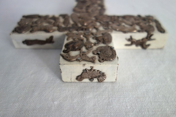 Image 1 of Wundertätiges Kreuz der Estela Ogazon, Religiöse Volkskunst, Mexiko