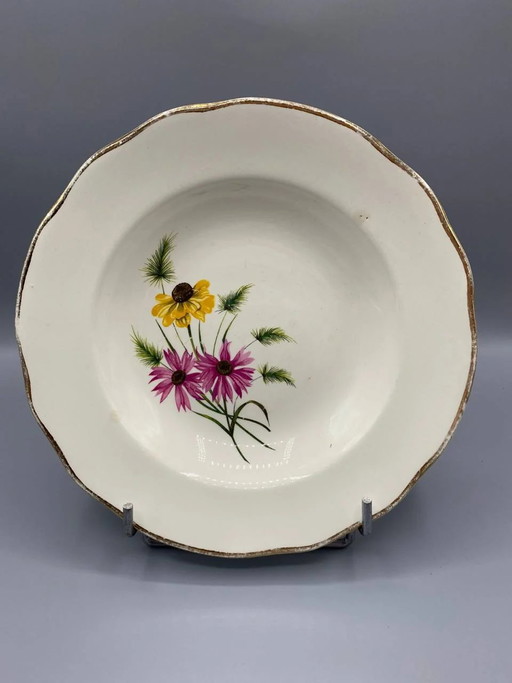 Vintage Advertising Deep Plate Saint-Honoré Biscottes Floral Decor – decoratieve objecten