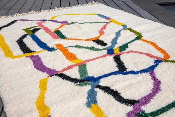 Beni Ouarain Berber rug - Whirlwind of colours – Rugs & carpets, Wool, Cotton, Bohemian (photo 4 of 7)