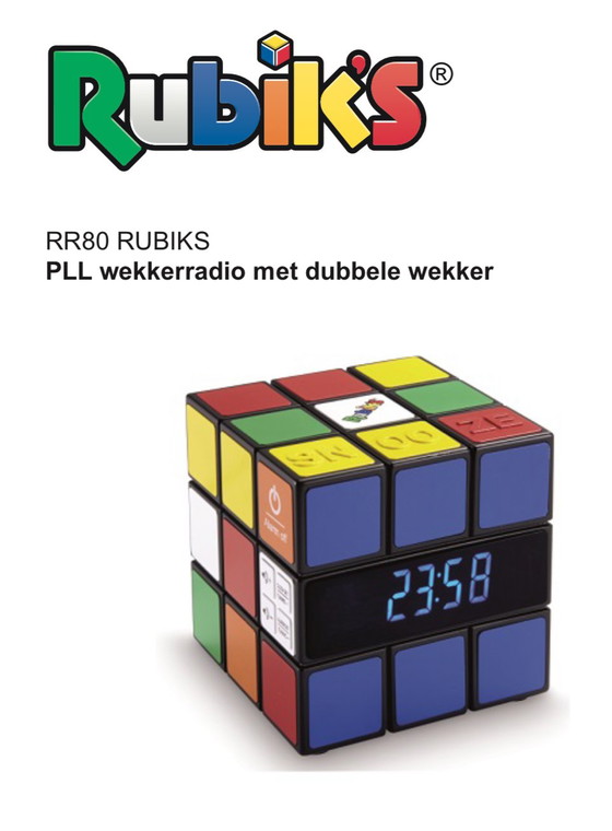 Designer-Radiowecker - Rubik's (Original) – bigben, Uhren, Plastic, Vintage (photo 9 of 10)