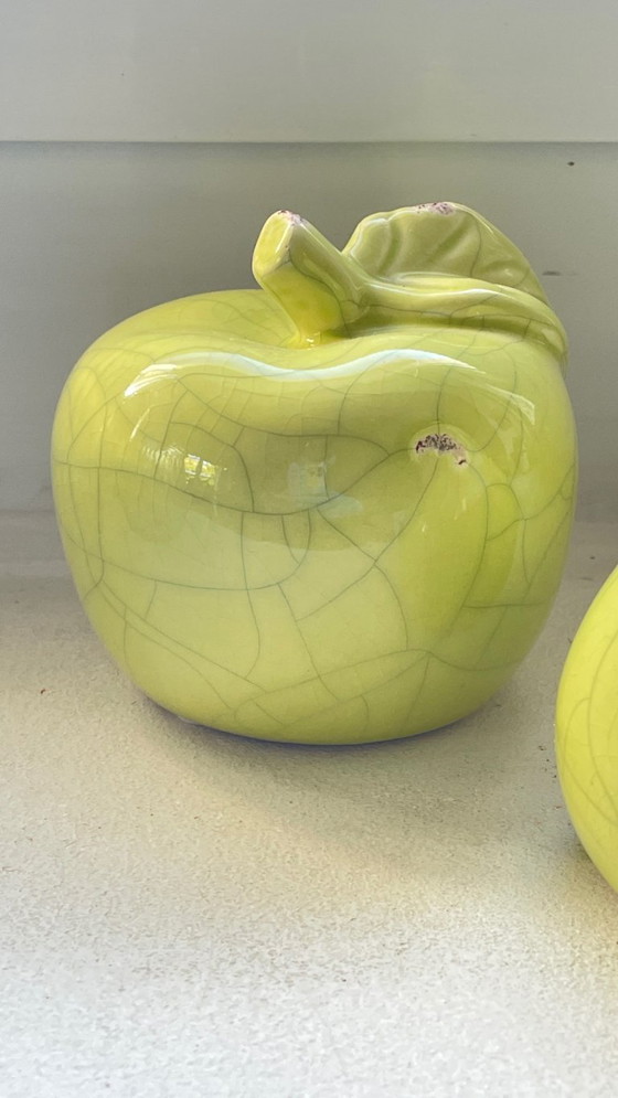 Image 1 of POMME POIRE Céramique Effet Craquelé