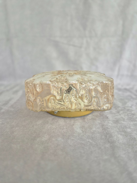 Image 1 of Vintage Honsel Glass Flush Mount Ceiling/Wall Light E27 – Mid Century Modern Design