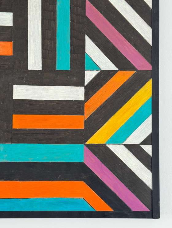 Kesta 2015 - Rara Composizione astratta colorata su pannello - 80cm x 80cm – Arte, MDF, Legno (photo 7 of 12)