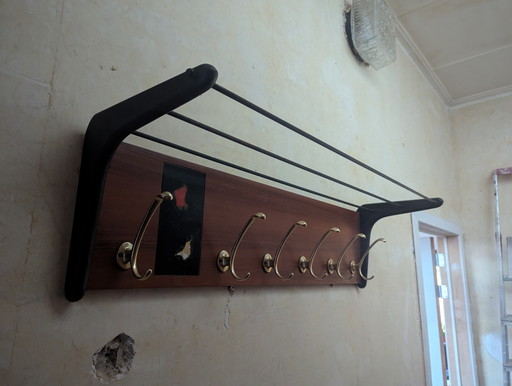 Bellissimo appendiabiti vintage a forma di boomerang – stile Alfred Hendrickx per Belform (anni '50/'60)